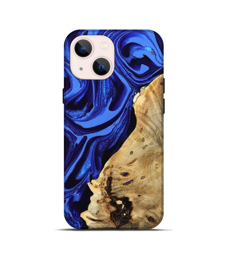 iPhone 13 mini Wood Live Edge Phone Case - Karma (Blue, 802070)