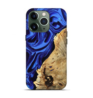 iPhone 13 Pro Wood Live Edge Phone Case - Karma (Blue, 802070)