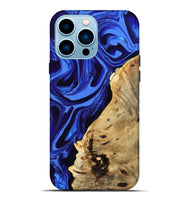 iPhone 14 Pro Max Wood Live Edge Phone Case - Karma (Blue, 802070)