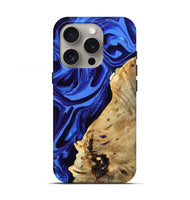 iPhone 16 Pro Wood Live Edge Phone Case - Karma (Blue, 802070)