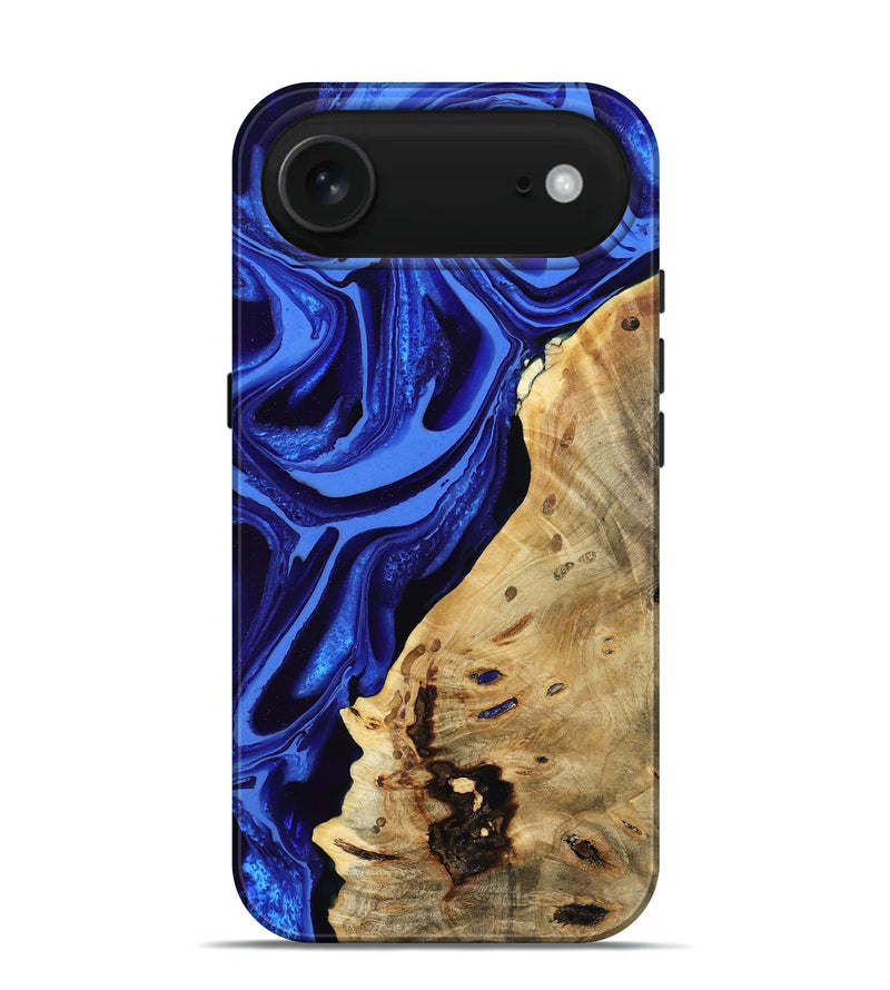 iPhone 17 Air Wood Live Edge Phone Case - Karma (Blue, 802070)
