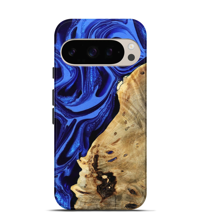 Pixel 10 Wood Live Edge Phone Case - Karma (Blue, 802070)