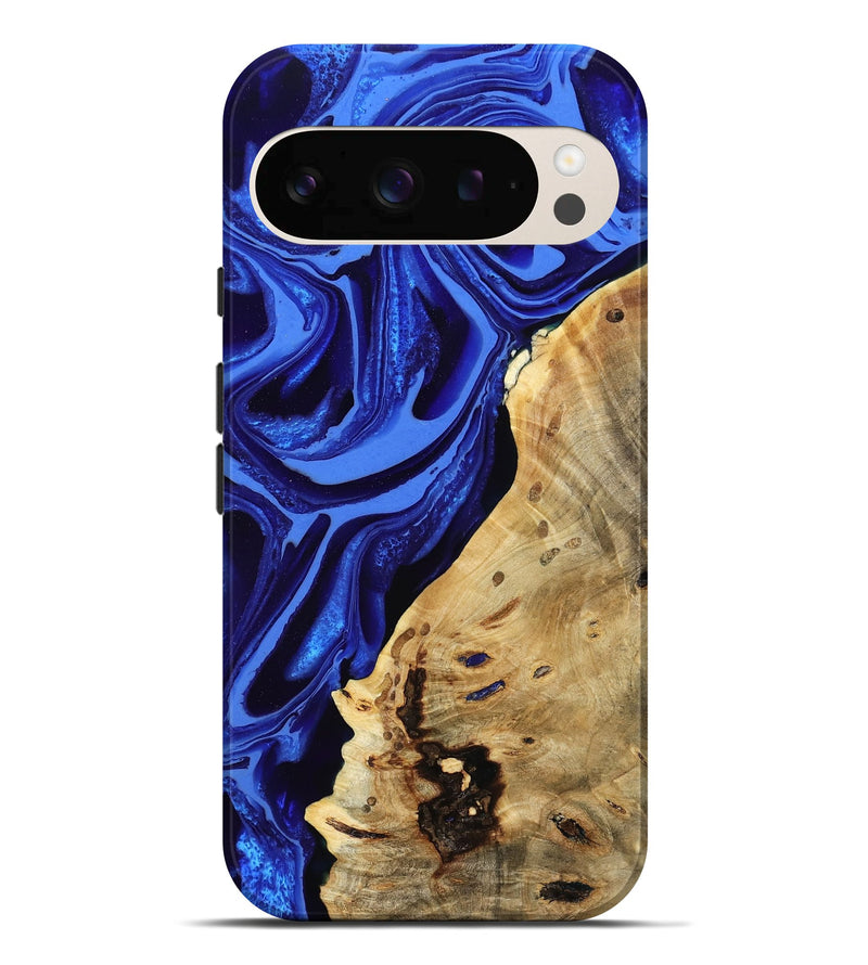 Pixel 10 Pro XL Wood Live Edge Phone Case - Karma (Blue, 802070)