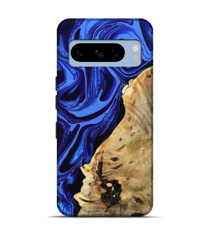 Pixel 8 Pro Wood Live Edge Phone Case - Karma (Blue, 802070)