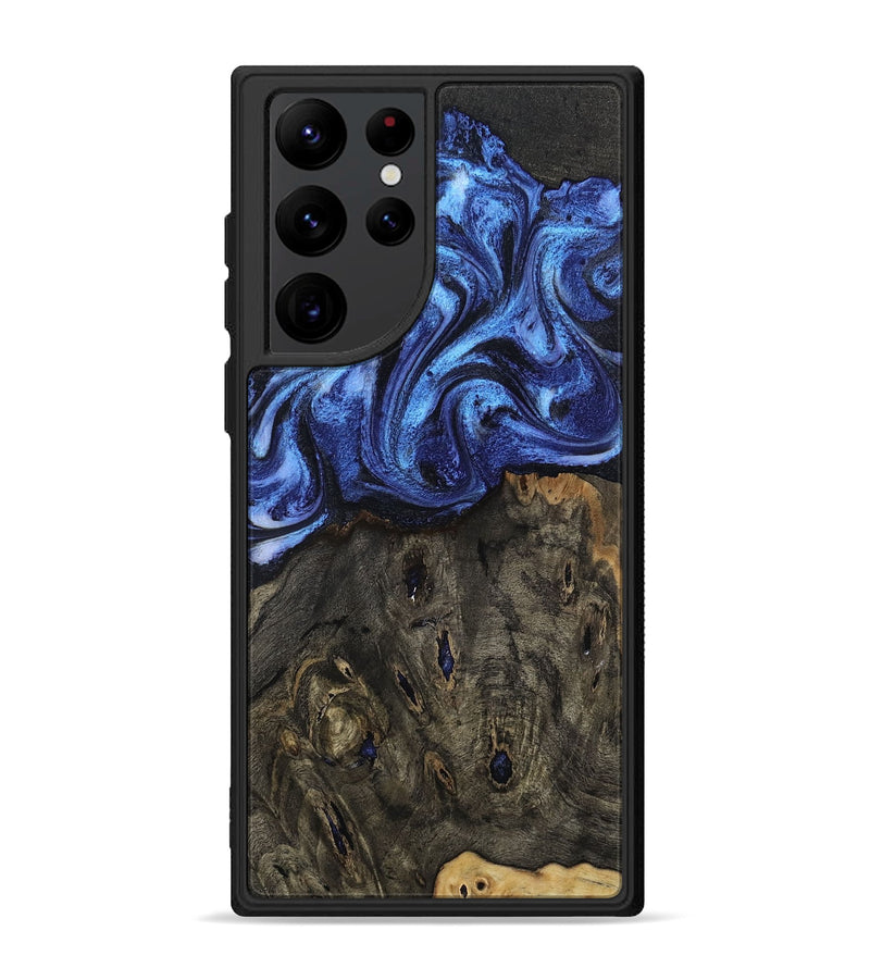 Galaxy S22 Ultra Wood Phone Case - Jess (Blue, 802072)