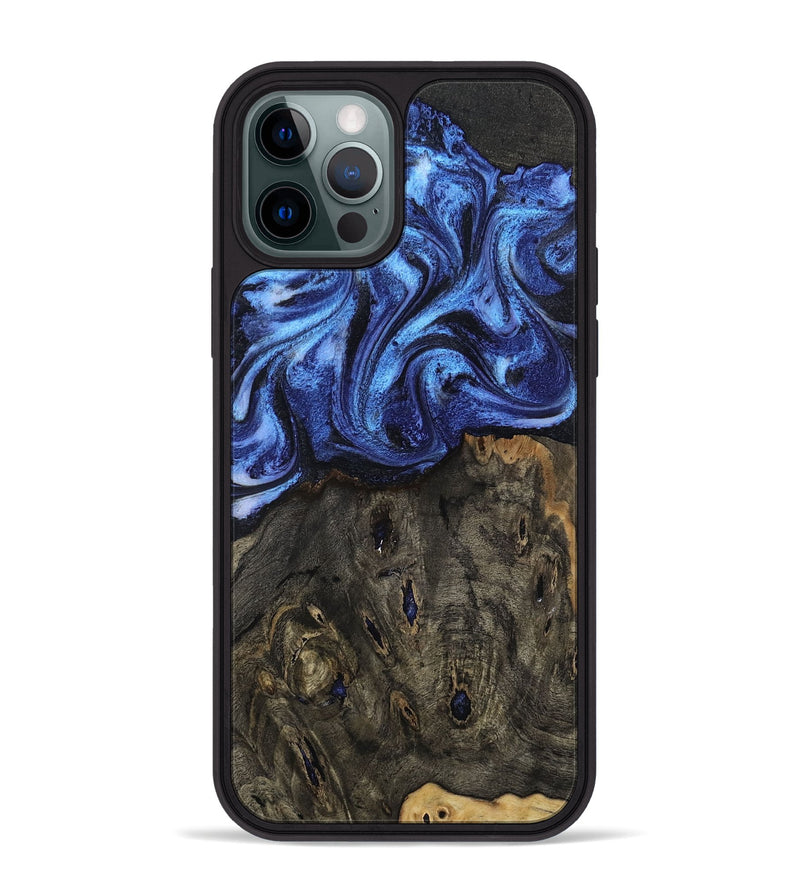 iPhone 12 Pro Max Wood Phone Case - Jess (Blue, 802072)