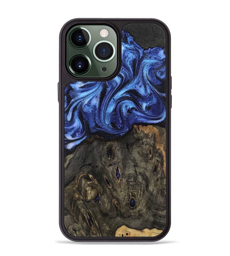 iPhone 13 Pro Max Wood Phone Case - Jess (Blue, 802072)