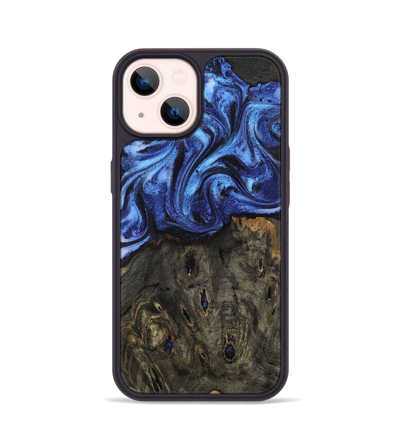iPhone 14 Wood Phone Case - Jess (Blue, 802072)