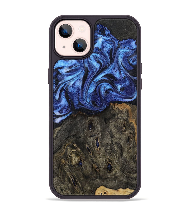 iPhone 14 Plus Wood Phone Case - Jess (Blue, 802072)
