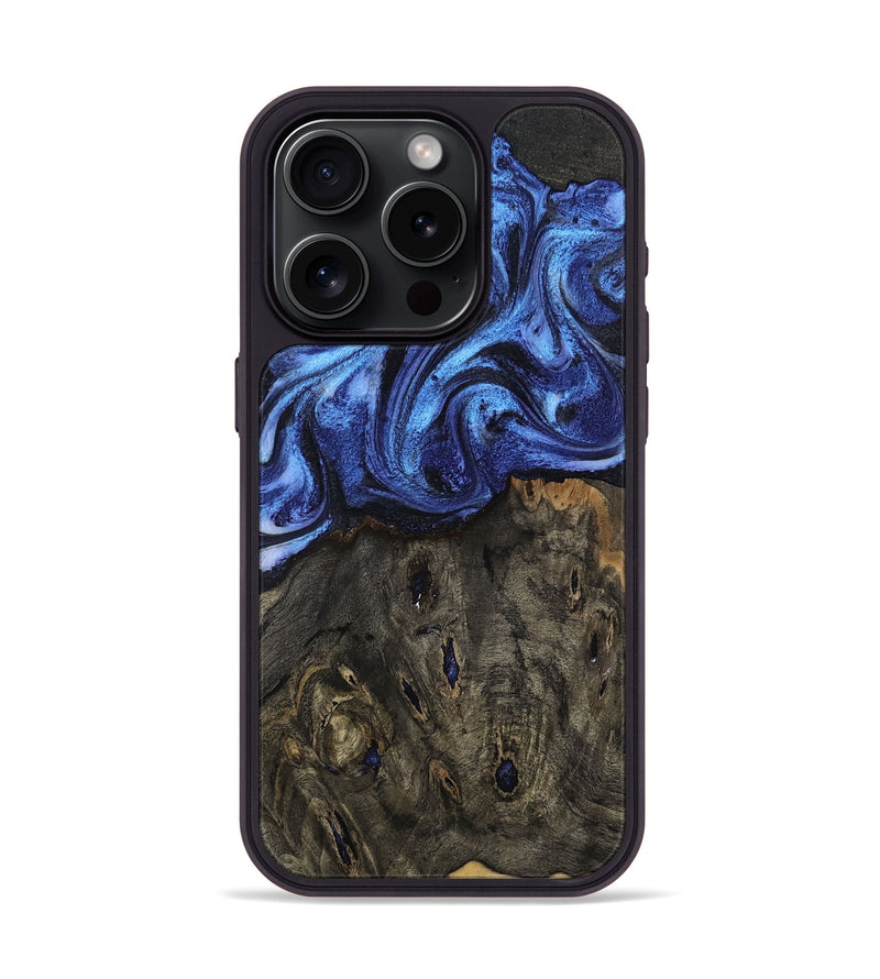 iPhone 15 Pro Wood Phone Case - Jess (Blue, 802072)