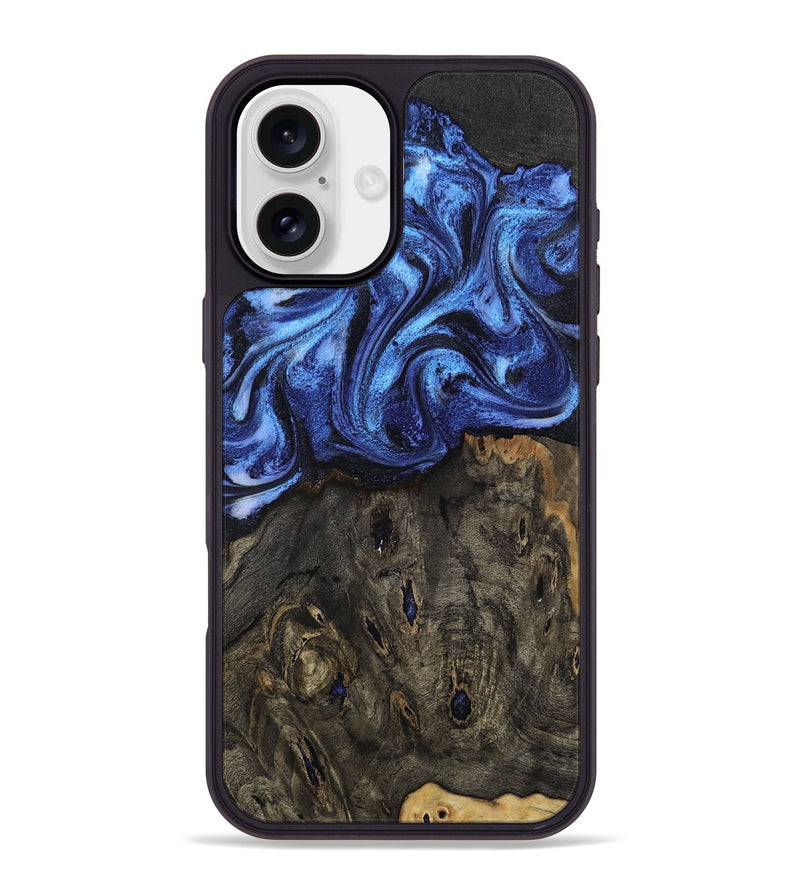 iPhone 16 Plus Wood Phone Case - Jess (Blue, 802072)