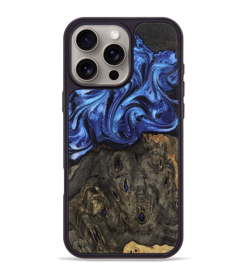 iPhone 16 Pro Max Wood Phone Case - Jess (Blue, 802072)