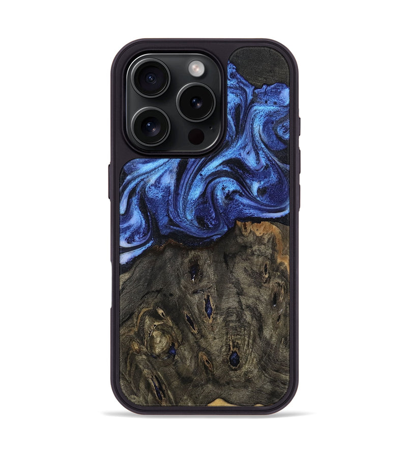 iPhone 16 Pro Wood Phone Case - Jess (Blue, 802072)