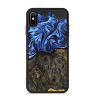 iPhone Xs Max Wood Phone Case - Jess (Blue, 802072)