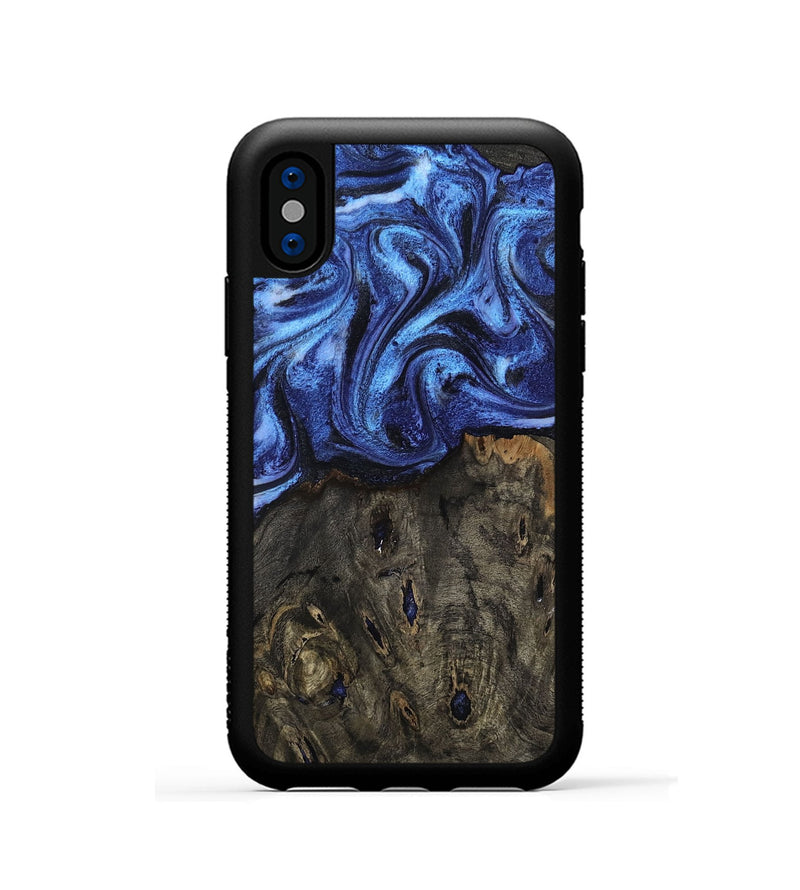 iPhone Xs Wood Phone Case - Jess (Blue, 802072)