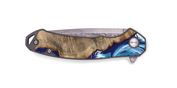 EDC Wood Pocket Knife - James (Blue, 802073)