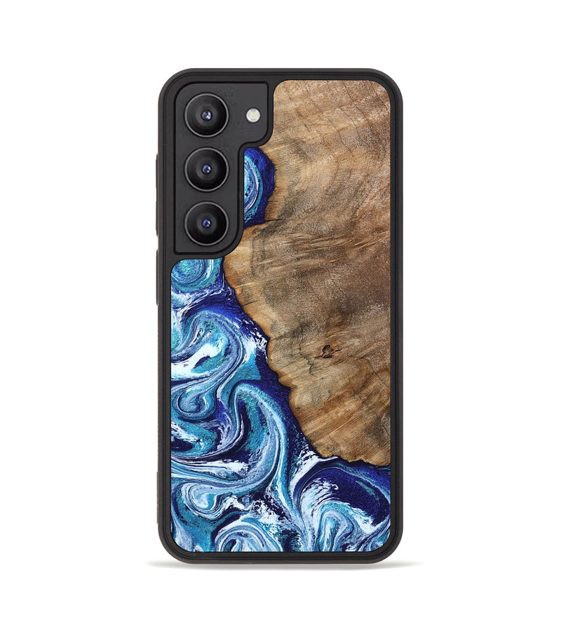 Galaxy S23 Wood Phone Case - James (Blue, 802073)