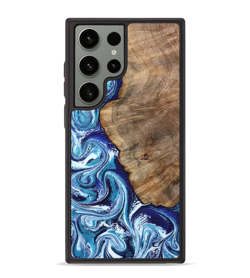 Galaxy S23 Ultra Wood Phone Case - James (Blue, 802073)