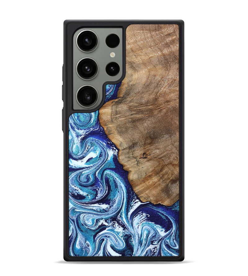 Galaxy S24 Ultra Wood Phone Case - James (Blue, 802073)