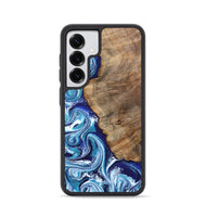 Galaxy S25 Wood Phone Case - James (Blue, 802073)