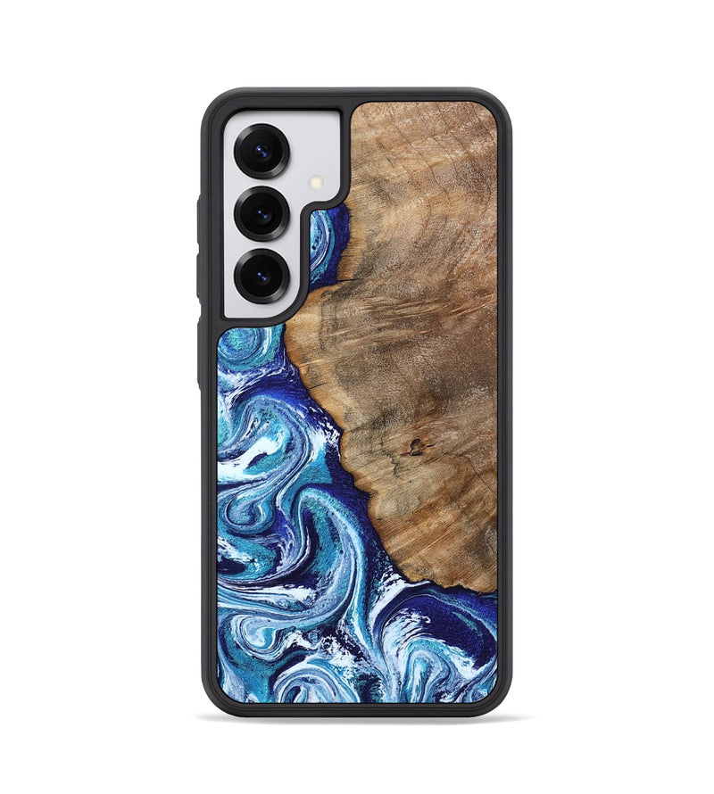 Galaxy S25 Wood Phone Case - James (Blue, 802073)