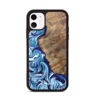 iPhone 11 Wood Phone Case - James (Blue, 802073)