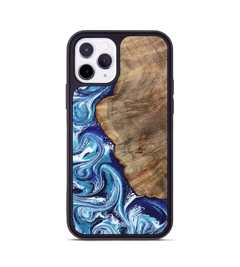 iPhone 11 Pro Wood Phone Case - James (Blue, 802073)