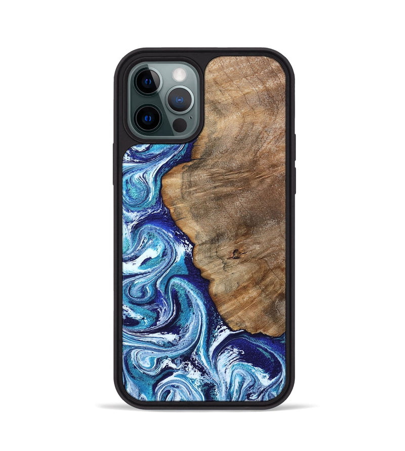 iPhone 12 Pro Wood Phone Case - James (Blue, 802073)