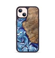 iPhone 14 Wood Phone Case - James (Blue, 802073)