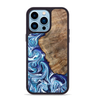 iPhone 14 Pro Max Wood Phone Case - James (Blue, 802073)
