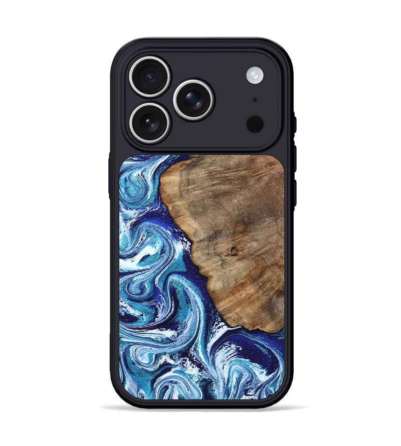 iPhone 17 Pro Wood Phone Case - James (Blue, 802073)