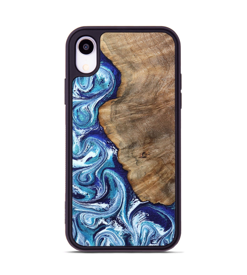 iPhone Xr Wood Phone Case - James (Blue, 802073)
