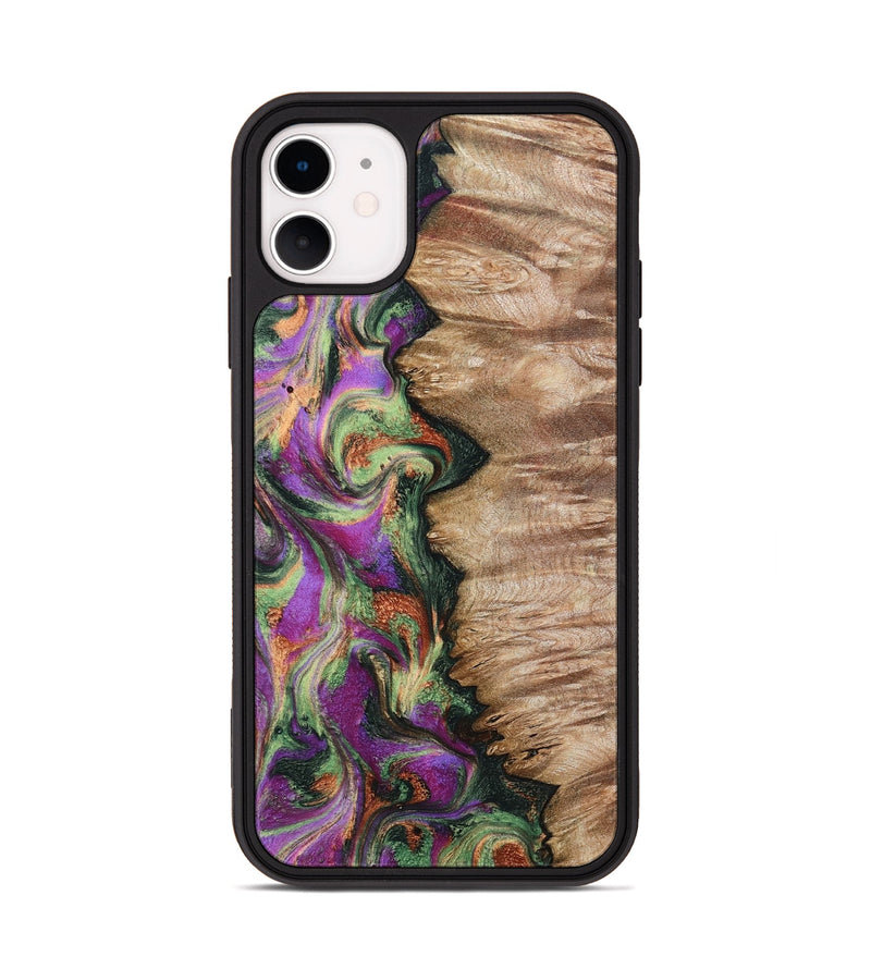 iPhone 11 Wood Phone Case - Ally (Green, 802075)