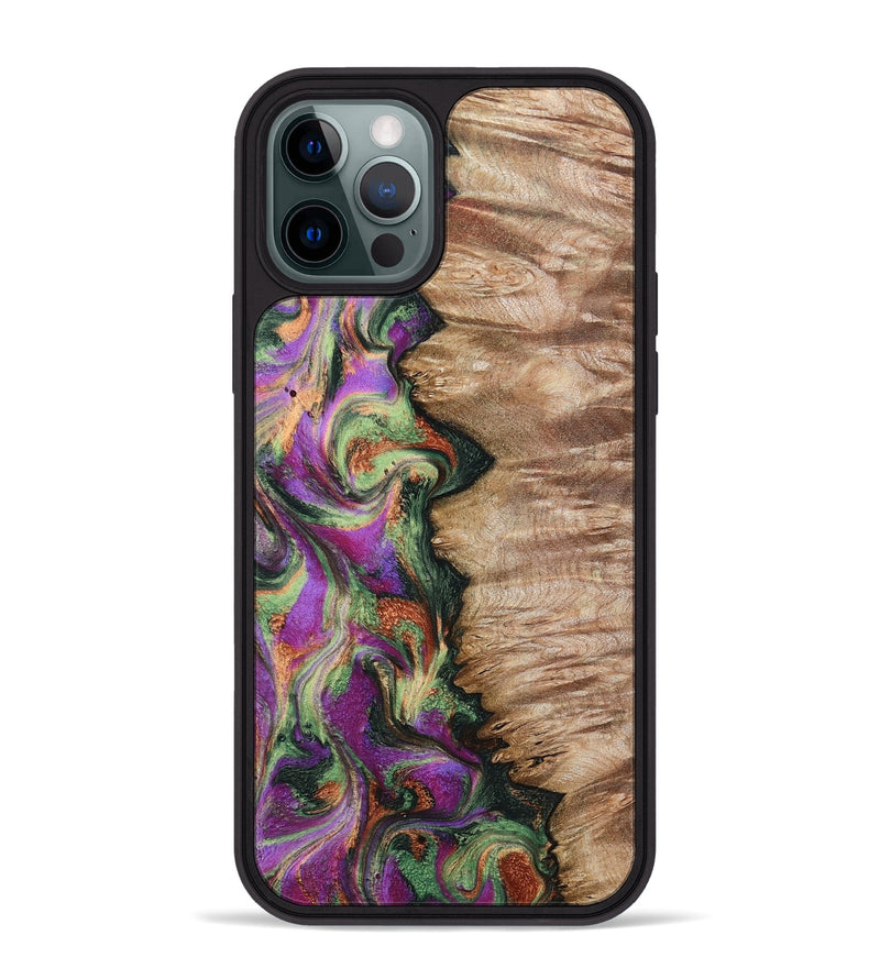 iPhone 12 Pro Max Wood Phone Case - Ally (Green, 802075)