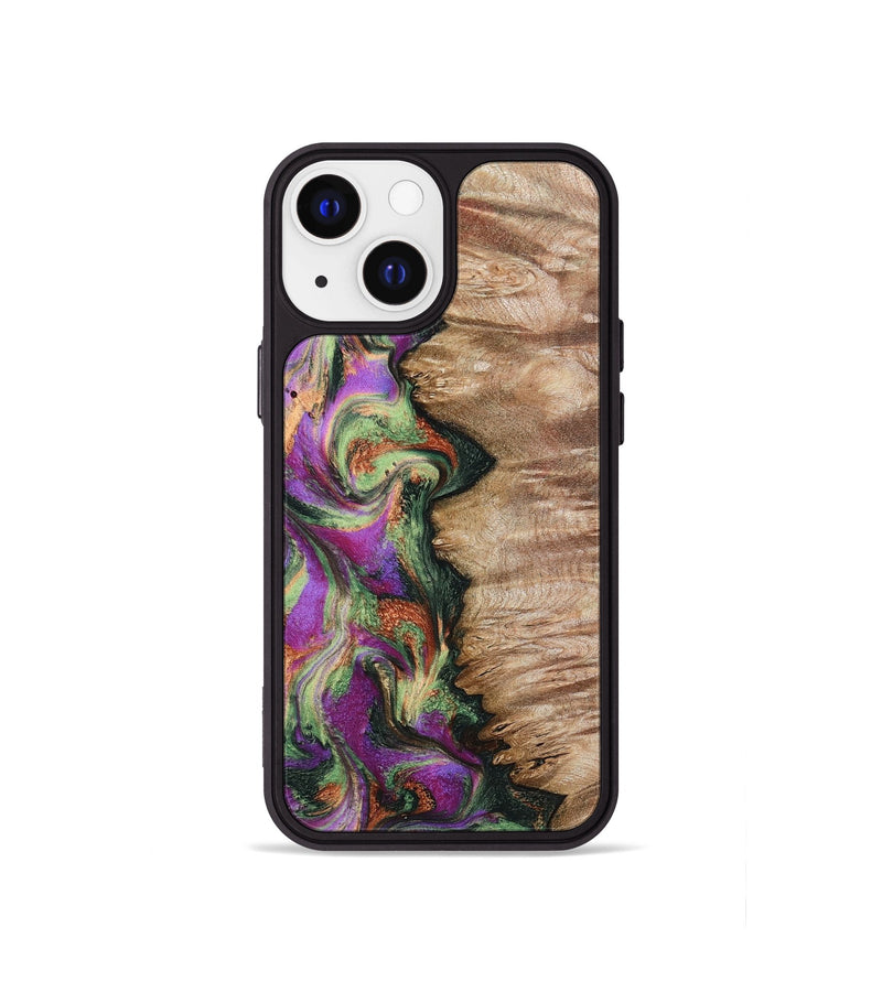 iPhone 13 mini Wood Phone Case - Ally (Green, 802075)