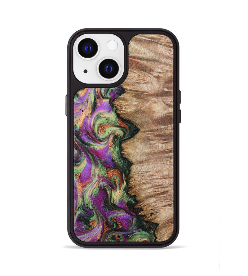iPhone 13 Wood Phone Case - Ally (Green, 802075)