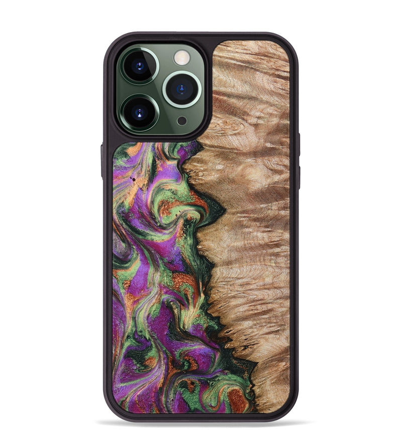iPhone 13 Pro Max Wood Phone Case - Ally (Green, 802075)
