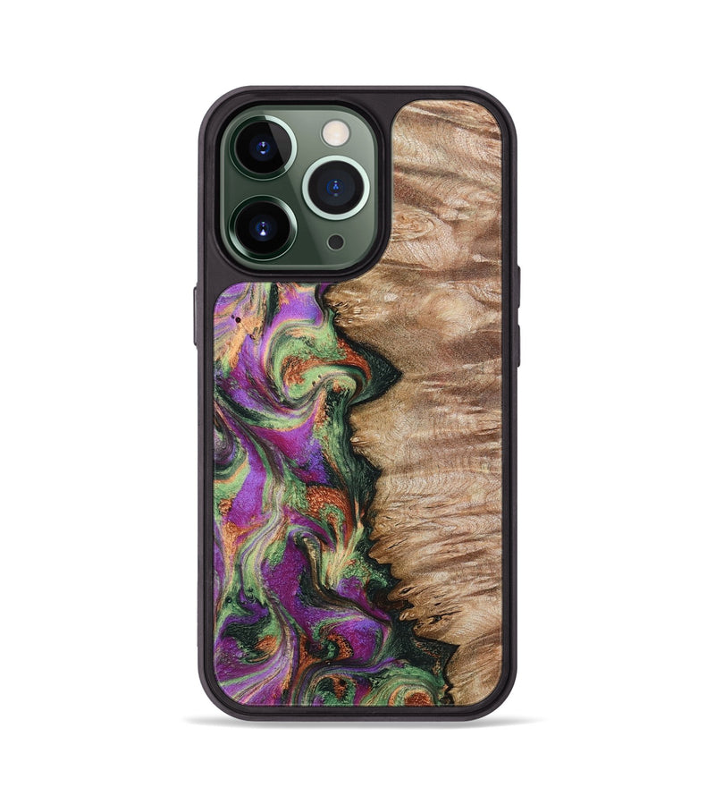iPhone 13 Pro Wood Phone Case - Ally (Green, 802075)