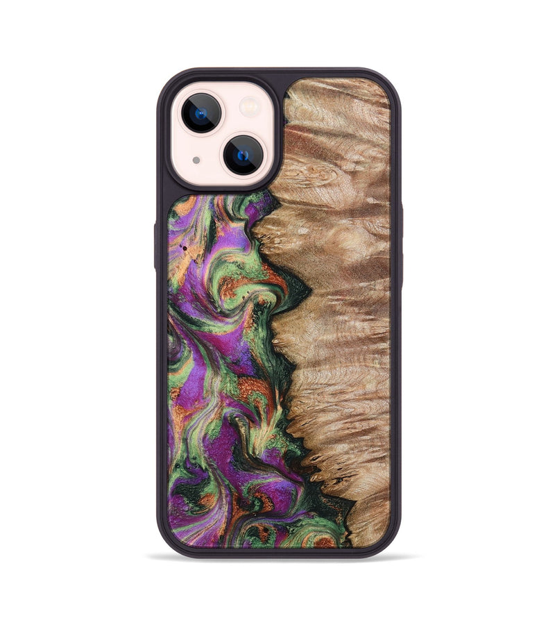 iPhone 14 Wood Phone Case - Ally (Green, 802075)