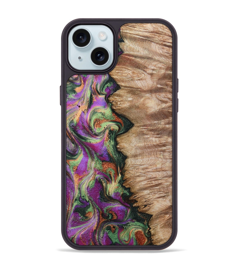 iPhone 15 Plus Wood Phone Case - Ally (Green, 802075)
