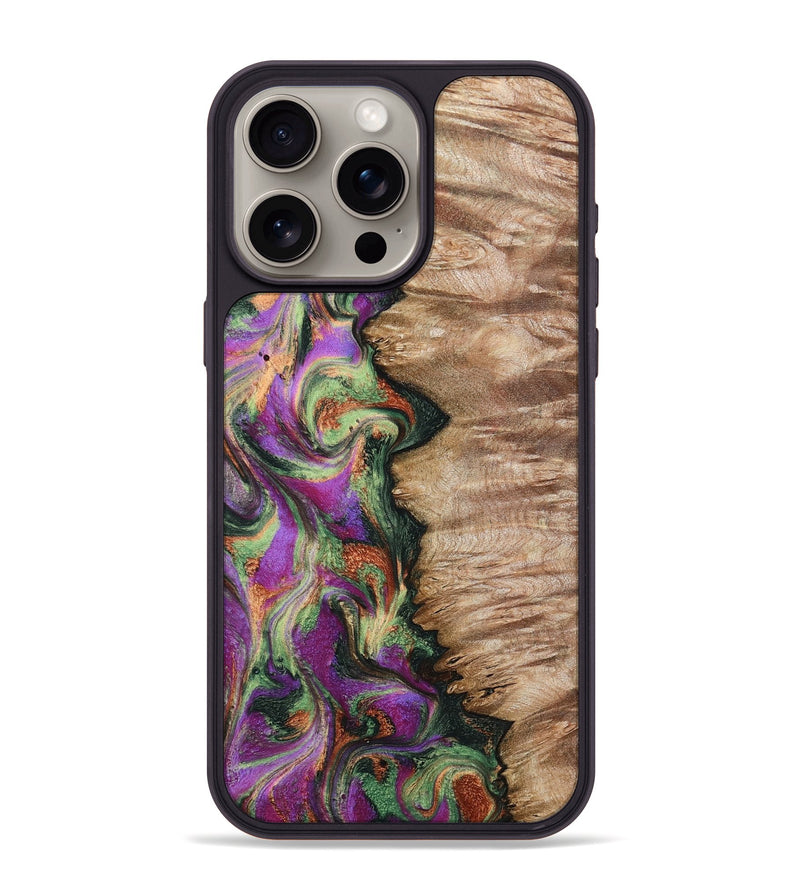 iPhone 15 Pro Max Wood Phone Case - Ally (Green, 802075)