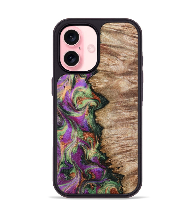 iPhone 16 Wood Phone Case - Ally (Green, 802075)