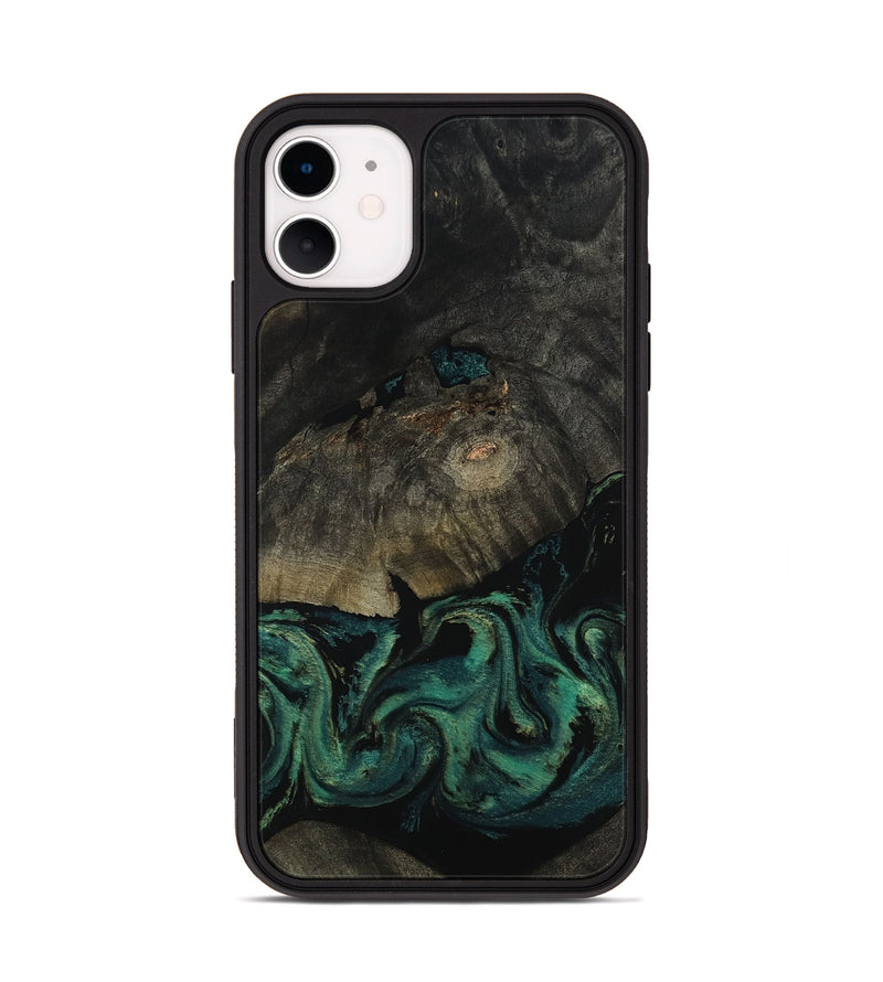 iPhone 11 Wood Phone Case - Delaney (Green, 802076)