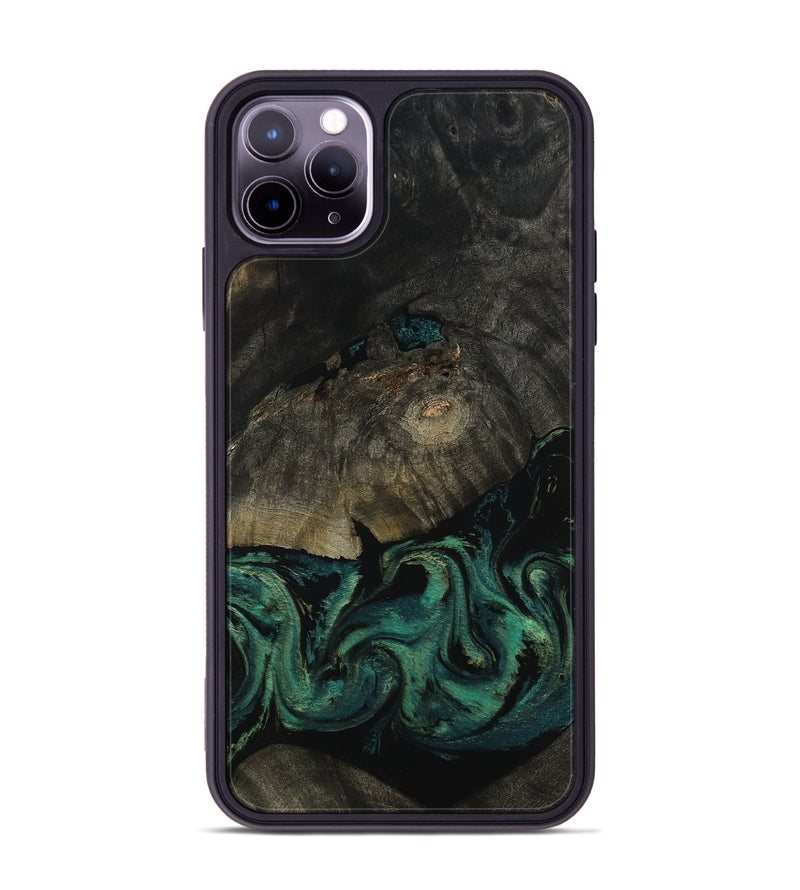 iPhone 11 Pro Max Wood Phone Case - Delaney (Green, 802076)