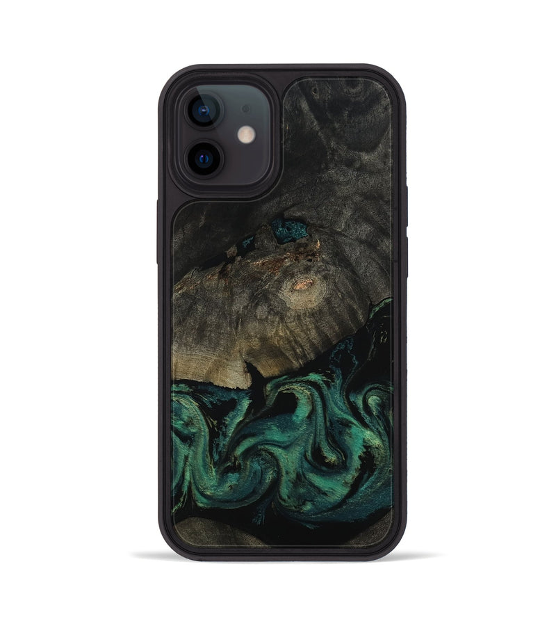 iPhone 12 Wood Phone Case - Delaney (Green, 802076)