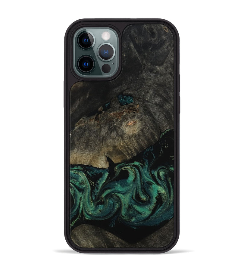 iPhone 12 Pro Max Wood Phone Case - Delaney (Green, 802076)