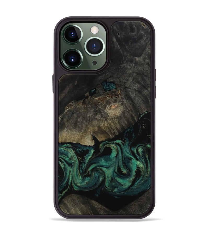 iPhone 13 Pro Max Wood Phone Case - Delaney (Green, 802076)