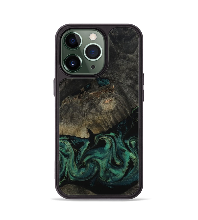 iPhone 13 Pro Wood Phone Case - Delaney (Green, 802076)