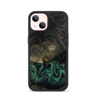 iPhone 14 Wood Phone Case - Delaney (Green, 802076)