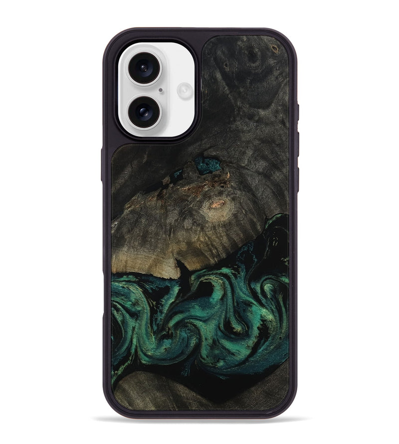 iPhone 16 Plus Wood Phone Case - Delaney (Green, 802076)